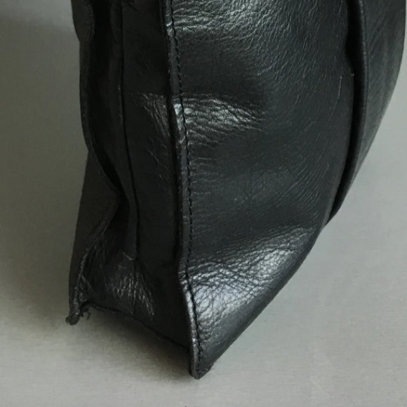 H&M x Karl Lagerfeld black leather cross body bag with silver hardware *Rare* - Picture 4 of 14